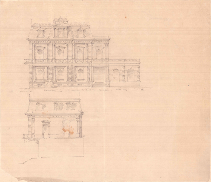 Enrico Petiti, Palazzina Bonvicino già Claretta, prospetti, 1882-85