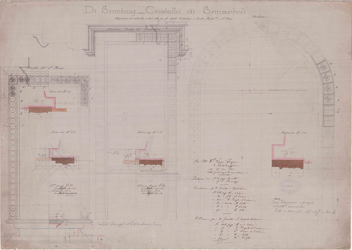 Enrico Petiti, Castello di Sansalvà, Santena, particolari, s.d.