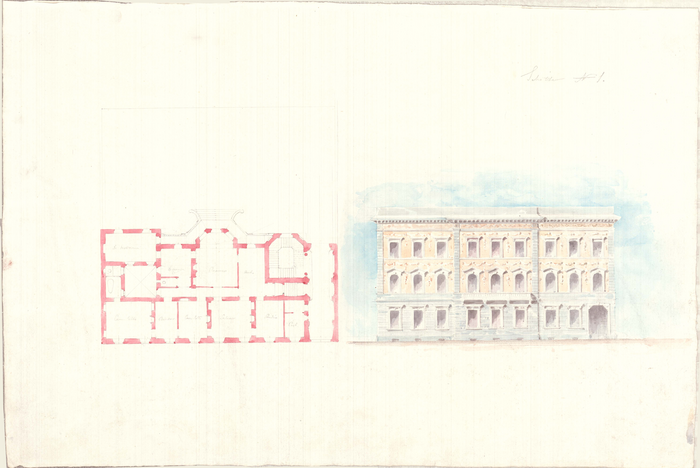 Enrico Petiti, sezione e prospetto, s.d.