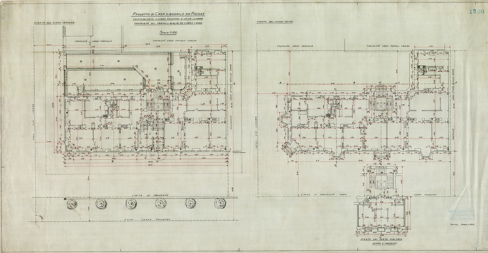 Lange, CASA SIGNORILE DA PIGIONE - PROPRIETA' G. e M. LANGE - Torino, PROGETTO DI CASA SIGNORILE DA PIGIONE, 1300, Maggio 1910