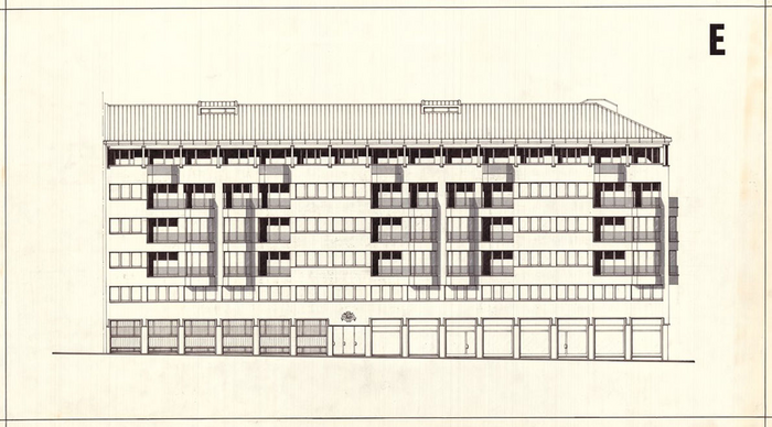 Nino Rosani, prospetto finale per il palazzo della Società Reale Mutua di Assicurazioni in c.so Vittorio Emanuele II, Torino, s.d.