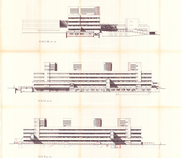 Studio Rosani, Ampliamento del centro ricerche CSELT, Torino, prospetti