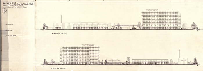 Studio Rosani, Stabilimento Grafico in C.so Raffaello a Torino, prospetti