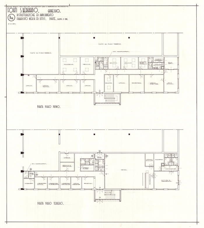 Studio Rosani, Fonti San Bernardo a Garessio, planimetria