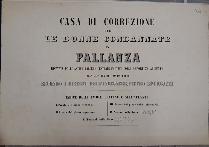 Spurgazzi, casa di correzione femminile a Pallanza, 1849