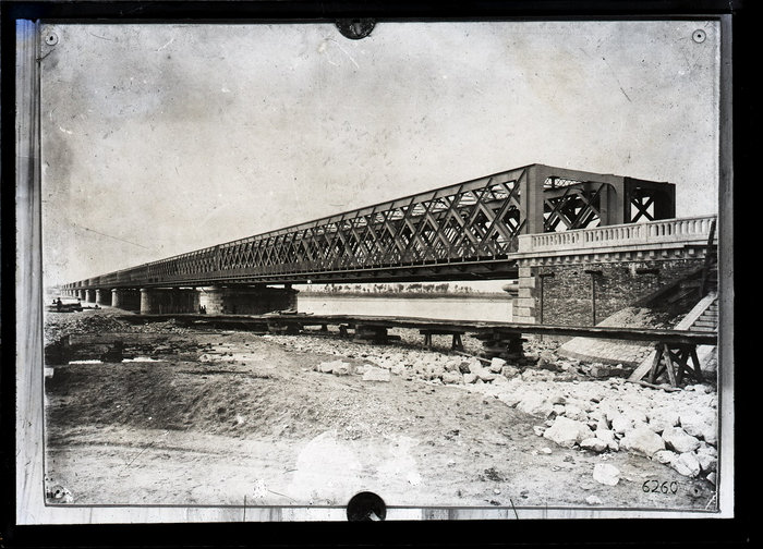 SNOS, Ponte ferroviario e stradale sul Po presso Cremona, [1892 c.]