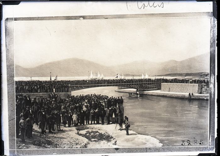 SNOS, Ponte girevole di Calcis (Grecia) con dati tecnici all’interno, s.d.