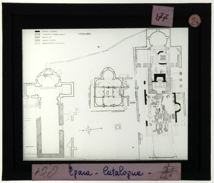 Paolo Verzone, Catalogna (SP), Egara, Cattedrale, piante