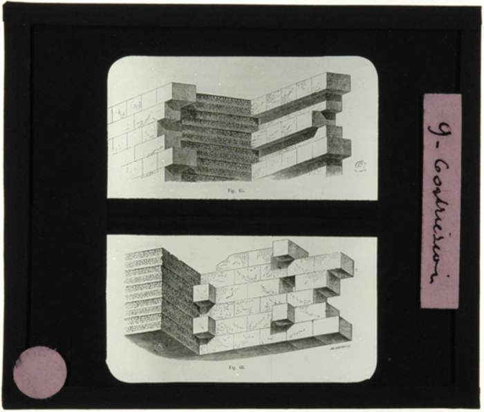 Paolo Verzone, Non identificato, particolare muratura, disegno