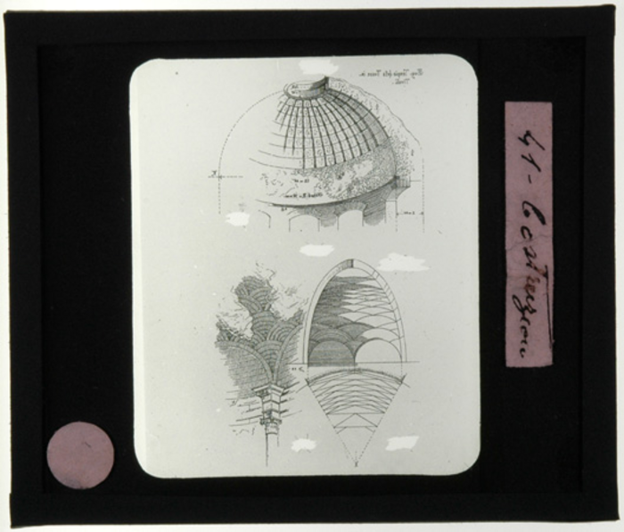 Paolo Verzone, Tivoli, Tempio della Tosse, disegno cupola