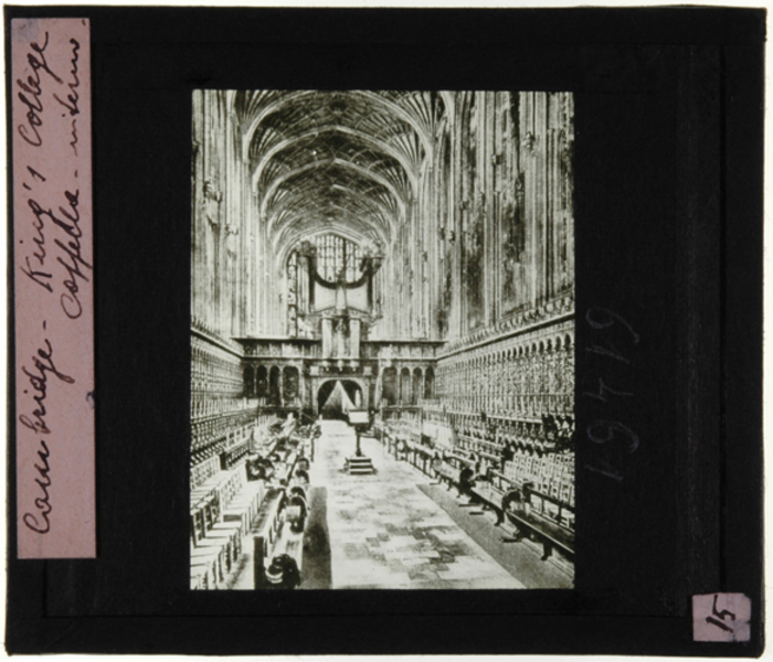 Paolo Verzone, Cambridge, King’s College, Cappella, interno