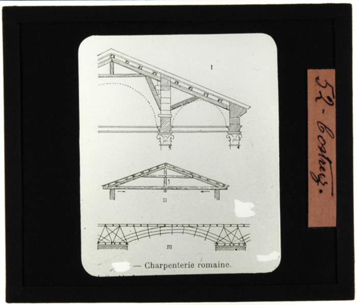 Paolo Verzone, Carpenteria romana, particolare, disegno