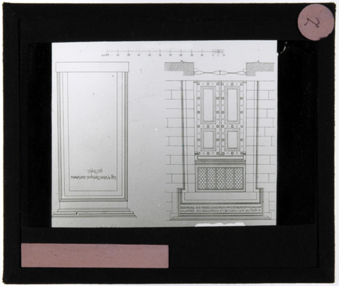 Paolo Verzone, Non identificato, disegno, architettura romana, portali