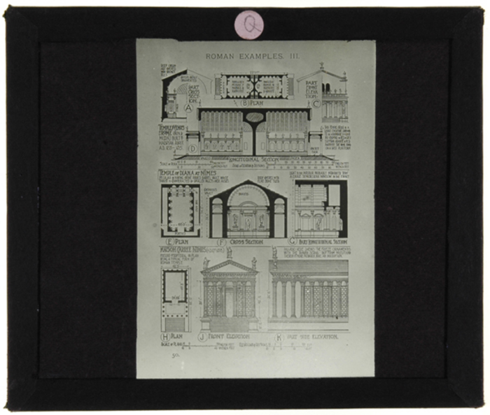 Paolo Verzone, Non identificato, architettura antica, disegno, esempi di architettura romana