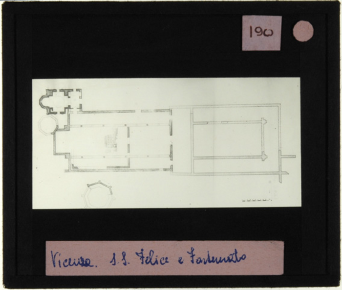 Paolo Verzone, Vicenza, chiesa SS Felice e Fortunato, pianta, disegno