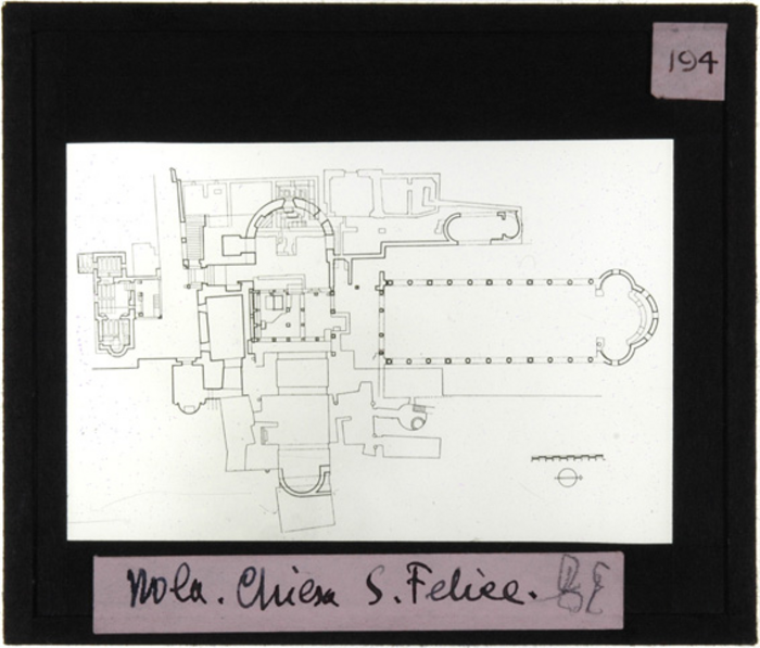 Paolo Verzone, Nola (NA), chiesa di San Felice, pianta, disegno