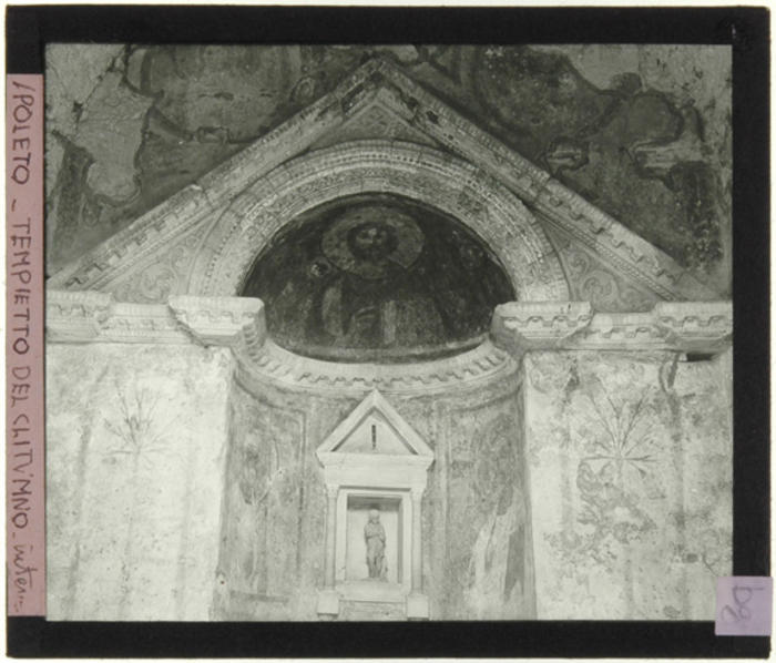 Paolo Verzone, Spoleto (PG), tempietto del Clitunno, nicchia, affresco