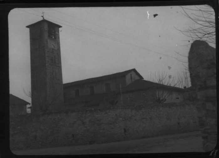 Paolo Verzone, Non identificato, chiesa, esterno, navata laterale, campanile