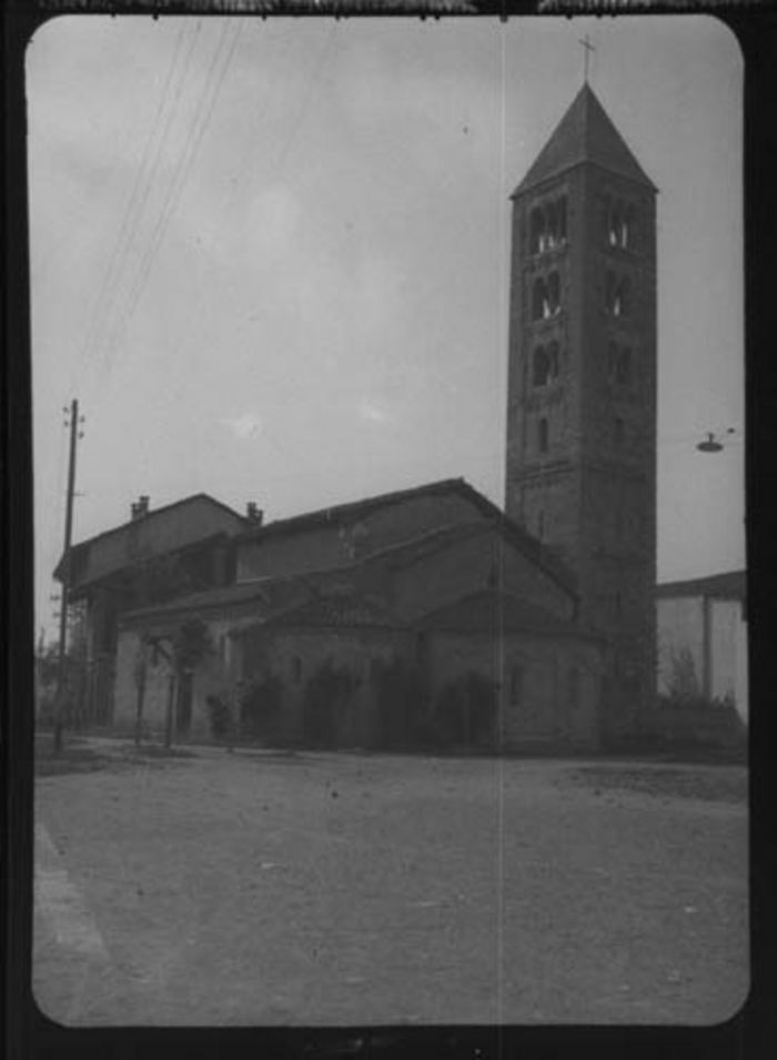 Paolo Verzone, Non identificato, chiesa, esterno, abside, campanile