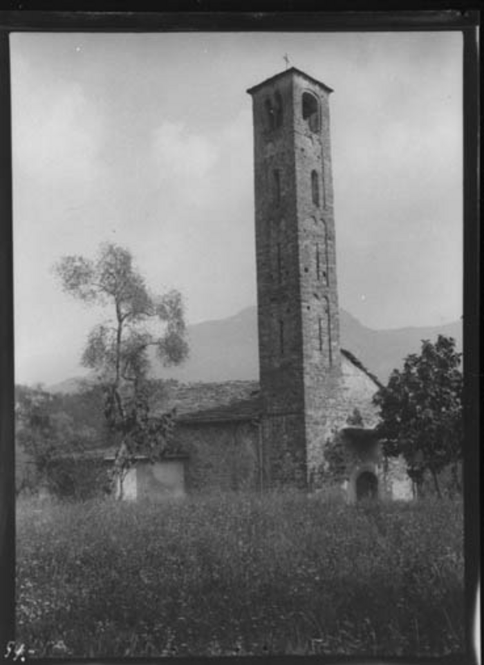 Paolo Verzone, Non identificato, chiesa, esterno, fronte secondario, campanile