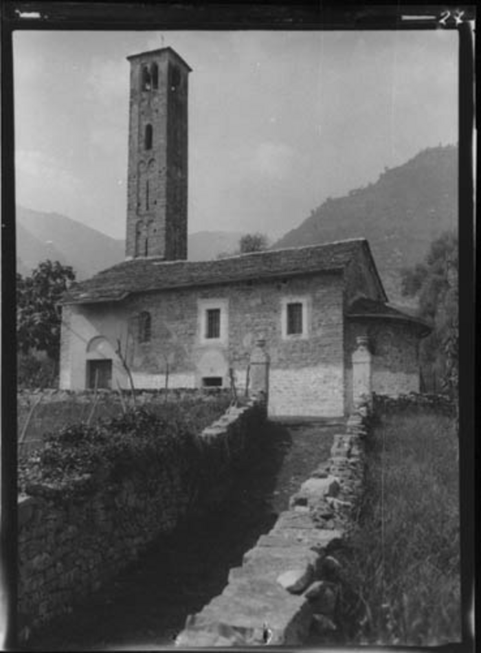 Paolo Verzone, Non identificato, chiesa, esterno, fronte secondario, campanile